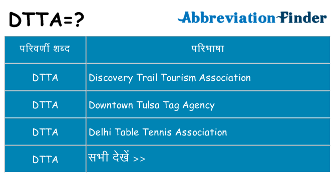 dtta का क्या अर्थ है