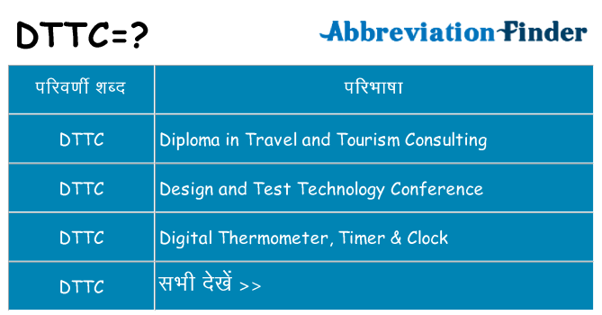 dttc का क्या अर्थ है