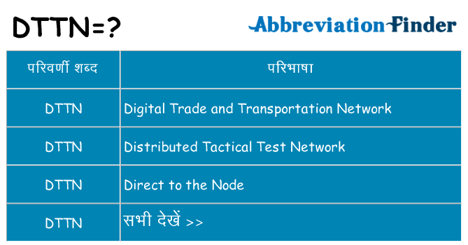 dttn का क्या अर्थ है