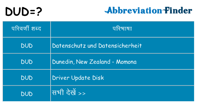 dud का क्या अर्थ है