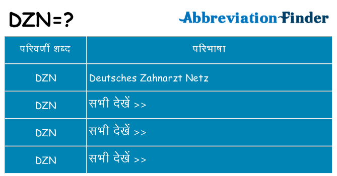 dzn का क्या अर्थ है