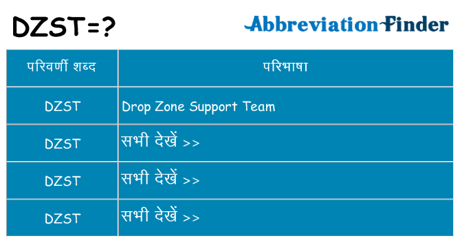 dzst का क्या अर्थ है