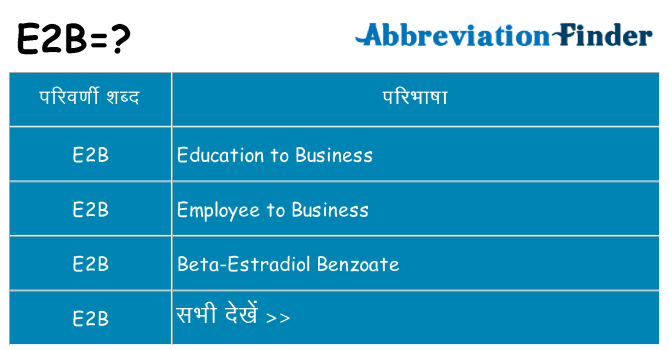 e2b का क्या अर्थ है