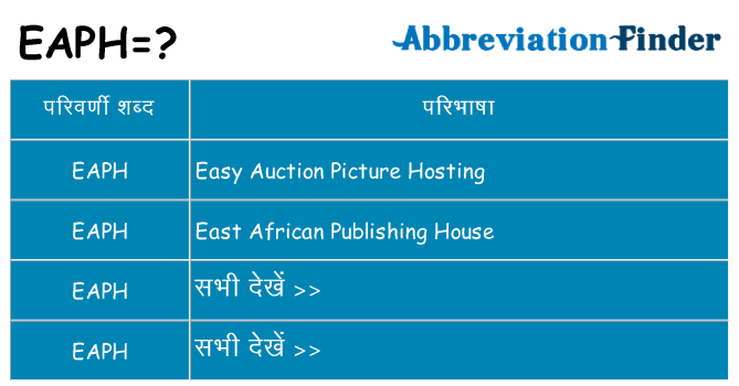 eaph का क्या अर्थ है