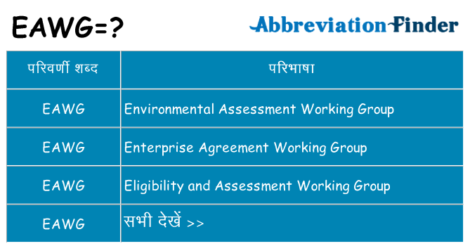 eawg का क्या अर्थ है