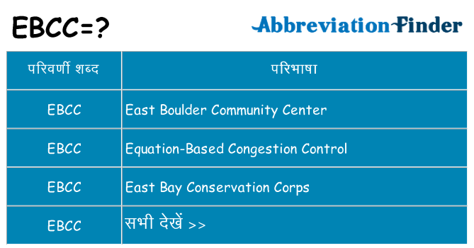 ebcc का क्या अर्थ है