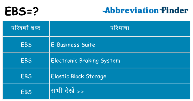 ebs का क्या अर्थ है