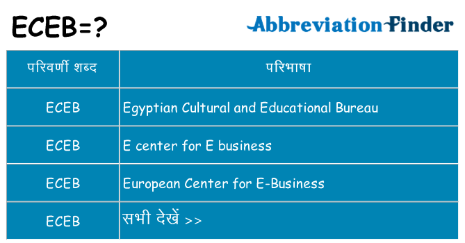 eceb का क्या अर्थ है
