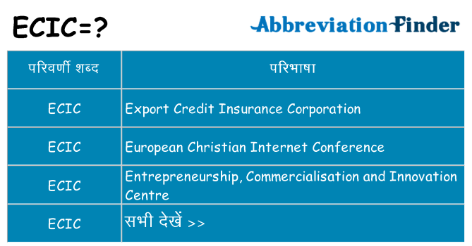 ecic का क्या अर्थ है