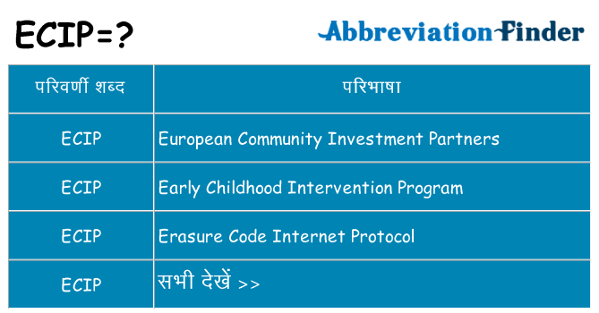 ecip का क्या अर्थ है