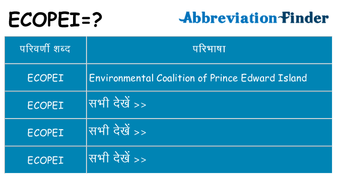 ecopei का क्या अर्थ है