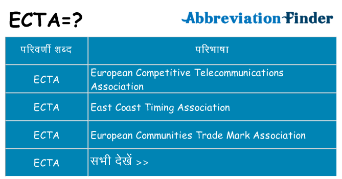 ecta का क्या अर्थ है
