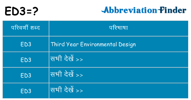 ed3 का क्या अर्थ है