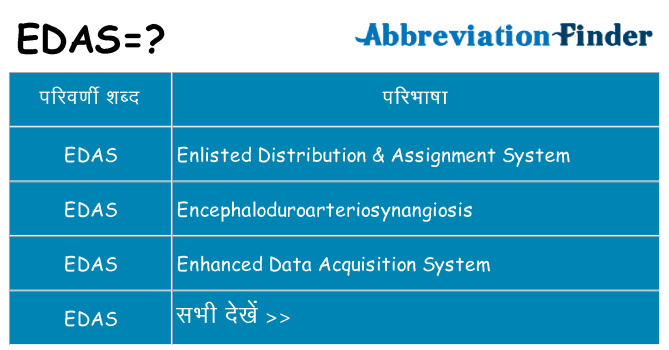edas का क्या अर्थ है