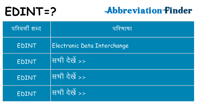 edint का क्या अर्थ है