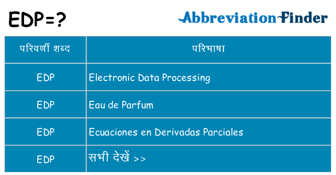 edp का क्या अर्थ है