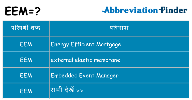 eem का क्या अर्थ है