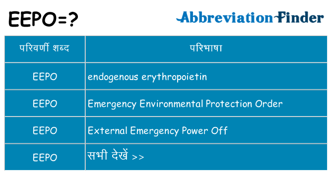 eepo का क्या अर्थ है