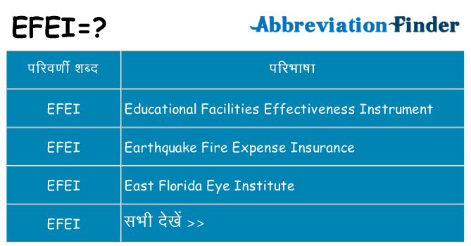 efei का क्या अर्थ है