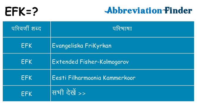 efk का क्या अर्थ है