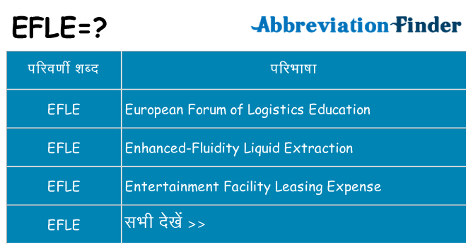 efle का क्या अर्थ है