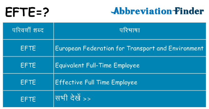 efte का क्या अर्थ है