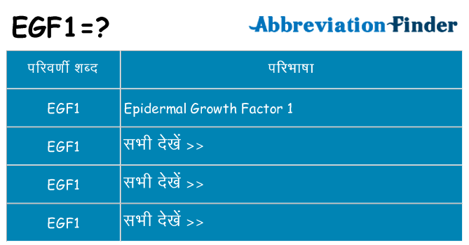 egf1 का क्या अर्थ है