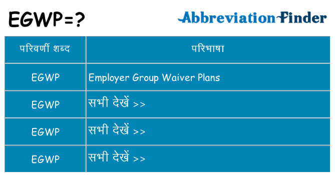 egwp का क्या अर्थ है
