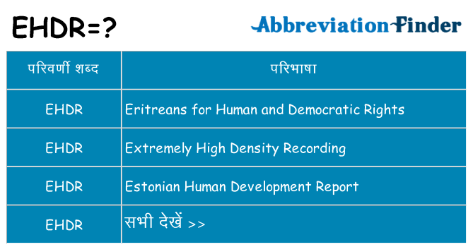 ehdr का क्या अर्थ है