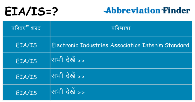 eiais का क्या अर्थ है