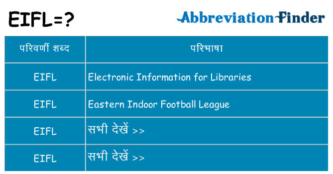 eifl का क्या अर्थ है