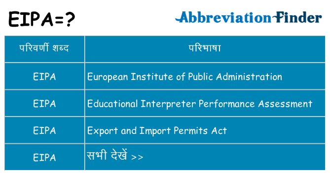 eipa का क्या अर्थ है