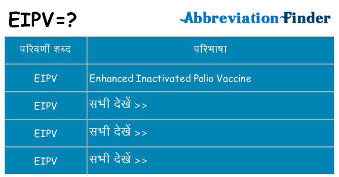 eipv का क्या अर्थ है
