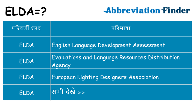elda का क्या अर्थ है