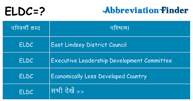 eldc का क्या अर्थ है