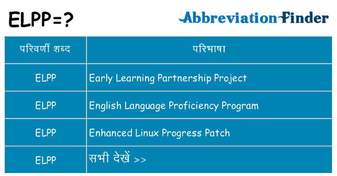 elpp का क्या अर्थ है