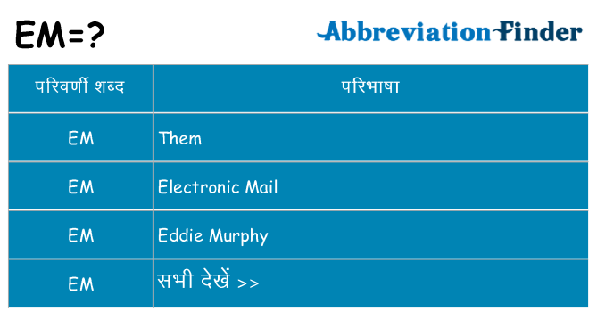 em का क्या अर्थ है