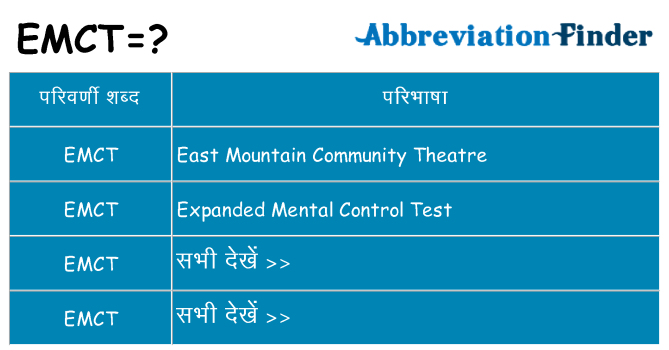 emct का क्या अर्थ है