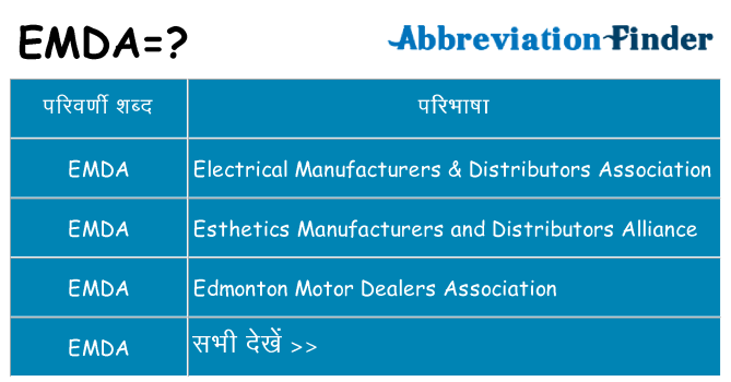 emda का क्या अर्थ है