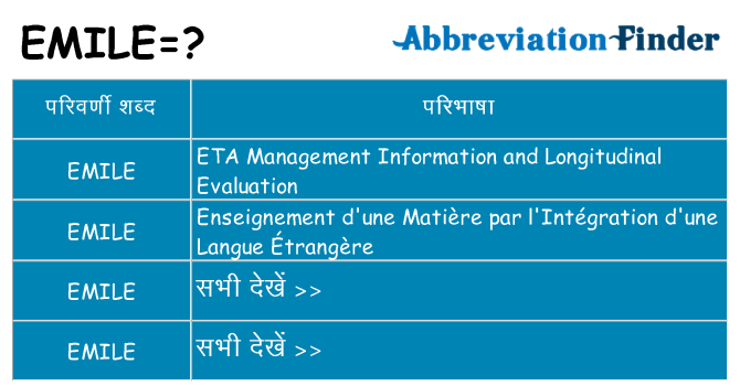emile का क्या अर्थ है