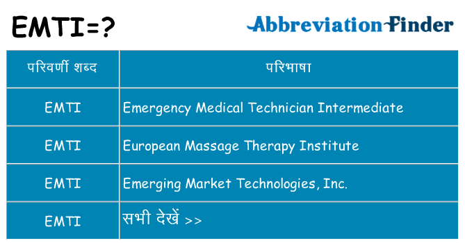 emti का क्या अर्थ है