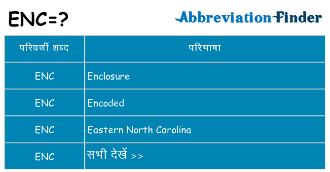 enc का क्या अर्थ है