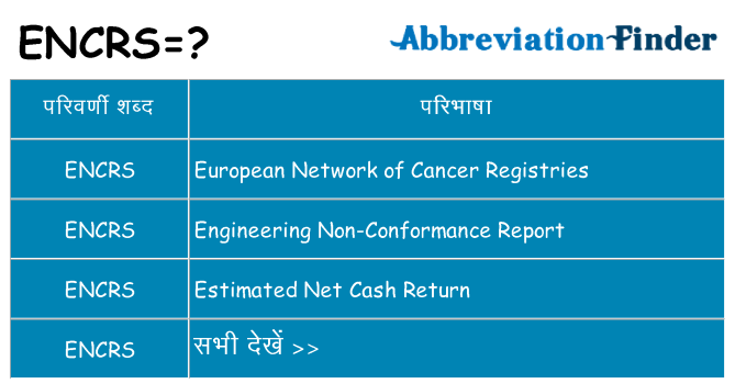 encrs का क्या अर्थ है