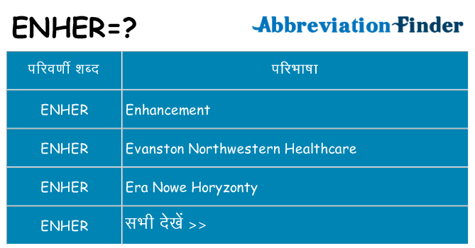 enher का क्या अर्थ है