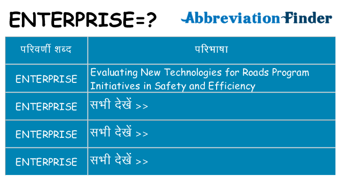 enterprise का क्या अर्थ है