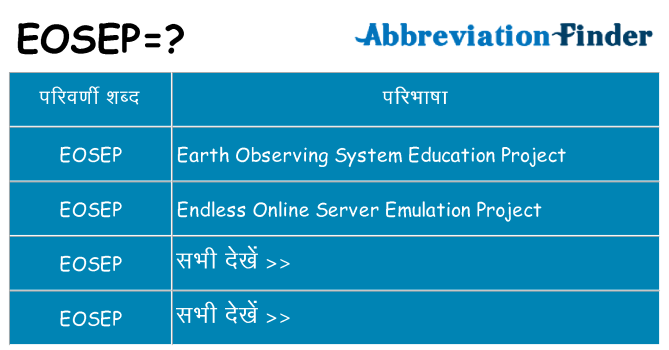eosep का क्या अर्थ है