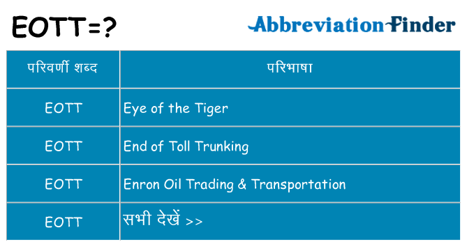 eott का क्या अर्थ है