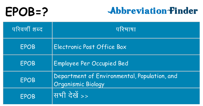 epob का क्या अर्थ है