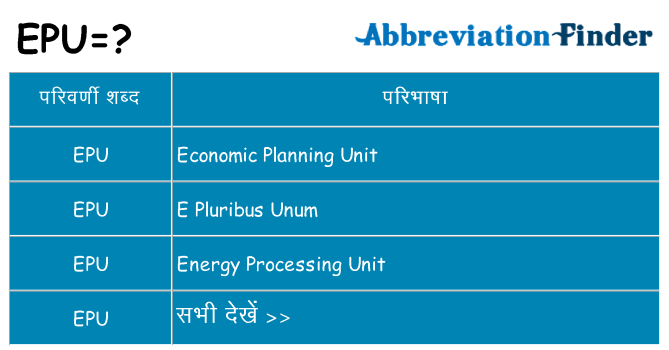 epu का क्या अर्थ है