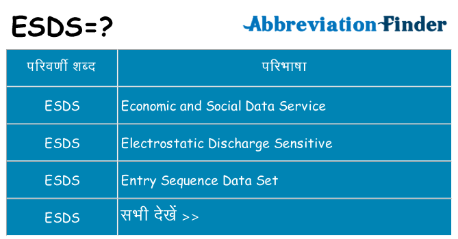 esds का क्या अर्थ है